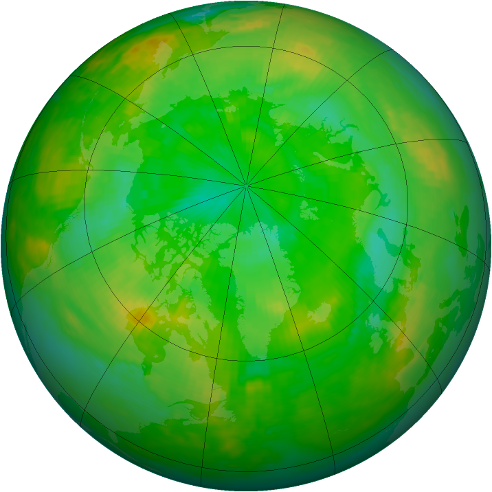 Arctic ozone map for 23 July 1987